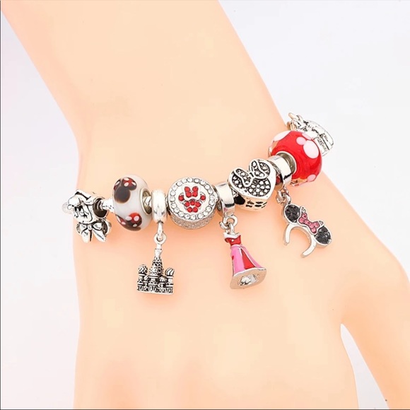 MINNIE Crystal ♡ Charms GIFT Bracelet - Picture 6 of 10